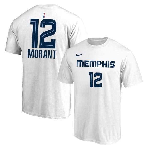 Memphis Grizzlies 12 Ja Morant White Nike T-Shirt,We sell and wholesale Memphis Grizzlies 12 Ja Morant White Nike T-Shirt on line form chian!